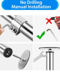 Heavy Duty Adjustable Stainless Steel Undermount Sink Brackets Kit For Kitchen And Bath, no drill manual installation, 2 pack