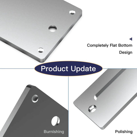 7 Inch Stainless Barn Door Finger Pull Set 2 Pack Heavy Duty Modern Invisible Handle with flat bottom and clean design
