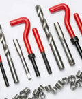 Pro Grade 131 Piece Metric Thread Repair Kit With HSS Drill Bits Taps Threaded Wire Inserts And Break Off Tool Set For Auto Engine Repairs Durable Heavy Duty Steel Construction For Long Lasting Performance, metric tap set with HSS drill bits and threaded inserts