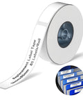 Thermal Transfer Label Roll 0.55 By 3.35 Inches For N1 B18 Label Printer Workhorse PET Labels Waterproof Oil Proof Tear Resistant Built For Easy Office And Warehouse Organization Of Folders Files And Tags 80 Tapes Per Roll, white PET roll