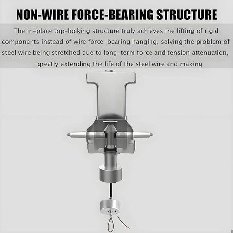 Non-wire force-bearing structure of Heavy Duty Electric Chandelier Lift Kit With Smart Remote Control For High Ceiling Pendant Lights.