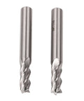 CNBTR 2pcs HSS 4-flute end mills with straight shanks, 7mm diameter