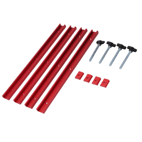 Aluminum T Track 15.75 Inch With Pre Drilled Mounting Holes Double Cut Profile Universal T Slot Rail For Woodworking Jigs And Fixtures