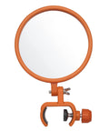 Round orange Expandable Inspection Mirror On A Pole For Roofs Gutters Ductwork Under Vehicle And Car Inspections Retractable Security Mirror