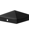 Black Aluminum Pyramid Post Caps For 4x4 Wood Posts with screw, outdoor deck fence cap, fits 3.5 by 3.5 inches posts for mailbox dock.