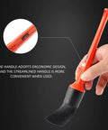 Ergonomic Wheel And Tire Detailing Kit With Easy Reach Rim Brush 5 Detailing Brushes And Microfiber Cloth Short Handle Cleaning Tools