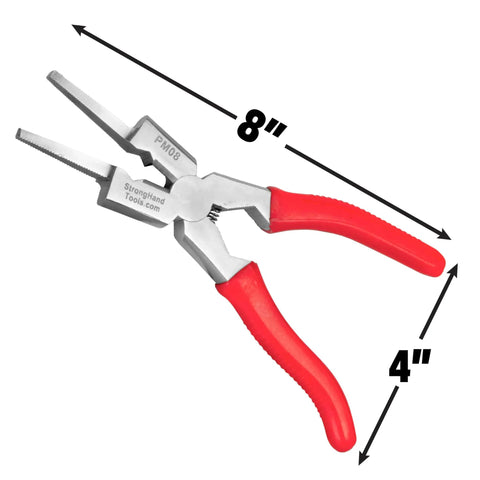 8 Inch MIG Welding Pliers That Are A Real Handy Workhorse With Nozzle Cleaner Rounded Hammer Face Tempered Wire Cutter PM08
