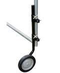 Tall Gate Wheel That Stops Gate Sag No Fuss And Lets Your Gate Swing Smoothly Every Time, Fits Round Tube Gates From One To Two Inches, Multicolor Durable Gate Accessory For DIY Installations P GWT attached to round tube gate.