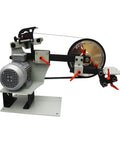 Heavy Duty 2 By 72 Inch Belt Sander Knife Grinder With Variable Speed Polisher showing copper motor and belts for grinding.