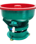 Heavy Duty 80 Liter Electric Vibration Polishing Machine Tackle Metal Deburring Chamfering Hardware Parts Smooth Finish Wear Resistant Industrial 1 1Kw Workhorse, green and red drum design.