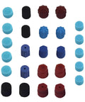 26 Pcs R12 R134a AC Caps Kit For Car 10 Size Air Conditioning Port Covers Universal High And Low Pressure Charging Caps For Car AC System Service Durable Plastic Port Caps Car Accessories neatly lined up showing various shapes and colors.
