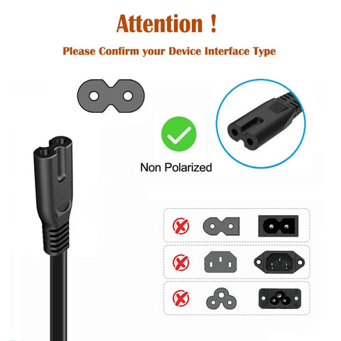 Totally Sweet Premium Ac Power Cord Replacement For Brother Scancut Dx Cutting Machines And Craft Plotters With 100 To 240V Global Voltage And No Sweat Setup non-polarized connector guide.