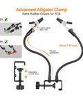 Ultimate Third Hand Soldering Station with advanced alligator clamp, adjustable gooseneck arms, and PCB holder.