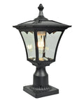 Upgrade Solar Post Lights Outdoor Heavy Duty Cast Aluminum Waterproof Lamp Post With Clear Glass Shades, Super Bright LED
