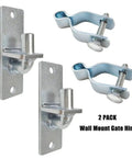 Two Pack One And Three Eighths Inch Wall Mount Gate Hinges Heavy Duty Metal Hinges For Fence Posts And Chain Link Fences With Screws Included