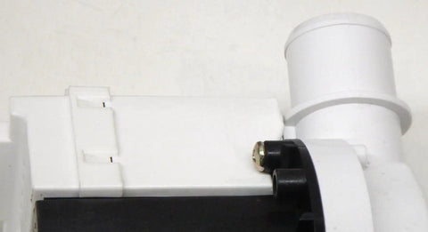 Universal Washing Machine Drain Pump Motor WH23X10030 Replacement Kit 120V 85W, dual pipe ports shown