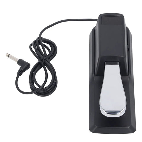 Rock Solid Sustain Pedal For Electronic Keyboards And MIDI Synthesizers Pro Grade Replacement With Polarity Silicone Pad