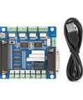 Beefy 5 Axis Stepper Motor Driver Controller Breakout Board Delivers Top Notch CNC Performance for DIY Makers Smooth Multi Axis Motion With Bipolar Signal Processing USB board and cable