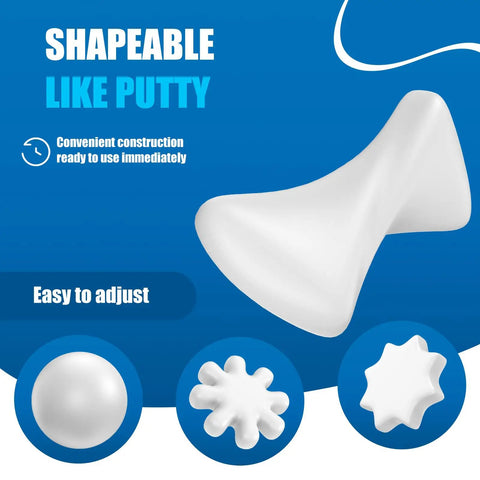 All In One White Seal Putty For Quick Mending And Waterproof Sealing That Blocks Odors And Drafts shown in various shapes