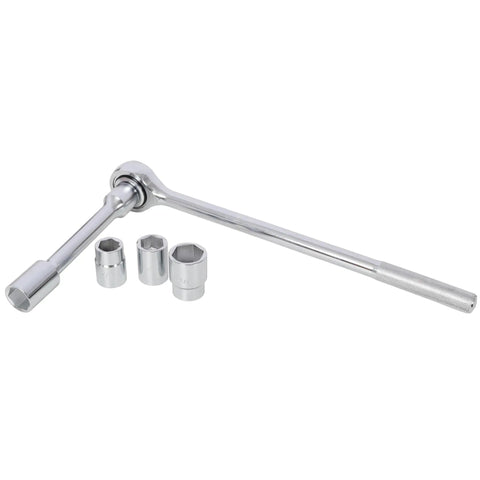 Heavy Duty 3/4 inch Drive Impact Socket Set With Ratchet Handle And Breaker Bar Featuring 21 Piece SAE Range From 7/8 To 2 Inches For Tough Truck Farm Equipment Jobs, chrome sockets