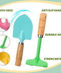 Kids Beach Toy Kit With Scoop Spade Rake Hoe And Leaf Rake Stainless Steel Durable Sandbox Shovel Set Quad Pack for Beach Play