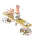 Heavy Duty Welding Magnet Ground Clamp With 4mm Insulated Iron Head Spotter Connector, featuring copper connector and strong suction cups.