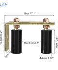 Heavy Duty 3 Inch Sliding Gate Nylon Roller With L Shaped Bracket Gate Roller Guide And Support Assembly, size dimensions shown