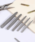 5 Piece Bolt Extractor Set For Damaged Screws And Broken Bolts, Straight Fluted Square Type Screw Extractors In 5 Sizes