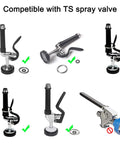 Pre Rinse Spray Valve Repair Kit For All Commercial Sink Sprayers Includes 2.08 Inch Ends Black Spray Face Bumper And Screw