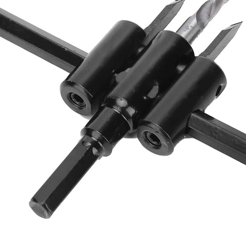 Heavy Duty Adjustable Hole Saw Kit With Double Blade Alloy Steel Cutter For Precise Wood And Plastic Board Drilling 30 To 300mm Diameters Fast DIY Woodworking Accessory Tool, close-up