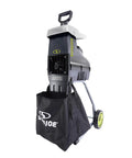 Corded Wood Chipper Shredder For Yard Cleanup With Collection Bag 1.7 Inch Cutting Capacity And 15 Amp Electric Motor