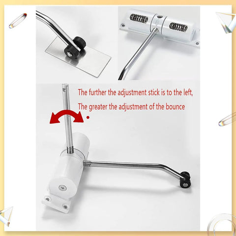 Heavy Duty Zinc Alloy Door Closer With Adjustable Spring Auto Close For Doors Up To 30 Kg White, Easy Install view