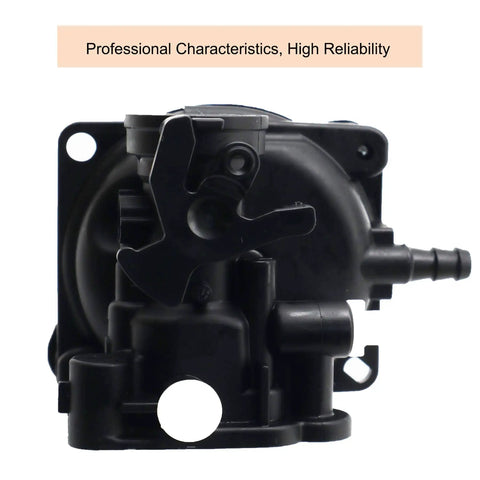 Side view of carburetor kit for lawn mower engines 125cc 140cc fits 300E 450E 500E 550EX replacement part shown in black.