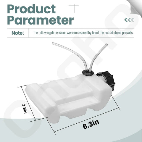 Replacement Gas Trimmer Fuel Tank With Exact Fitment And Wide Compatibility With Models RY251PH RY252CS size dimensions