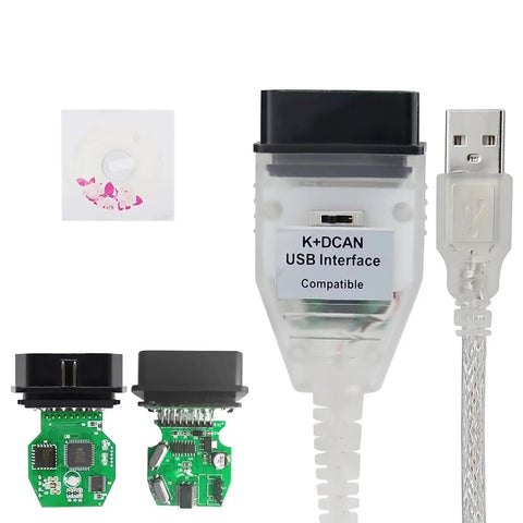 KDCAN OBDII Diagnostic Cable With EDIABAS Switch For INPA K Plus DCAN BMW 2M Long OBD2 Cable with FT232RQ Chip close-up image