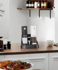 Upgraded Electric Salt And Pepper Grinder Set With Dual Charging Base, Rechargeable Operation Eliminates Frequent Battery Replacement For Eco Friendly Convenience In Your Home Kitchen Setup Today on countertop.