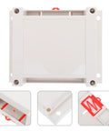 Weatherproof Outdoor Electrical Junction Box In Gray Flame Retardant ABS Plastic Industrial Enclosure for Wall Sockets and Control Panels