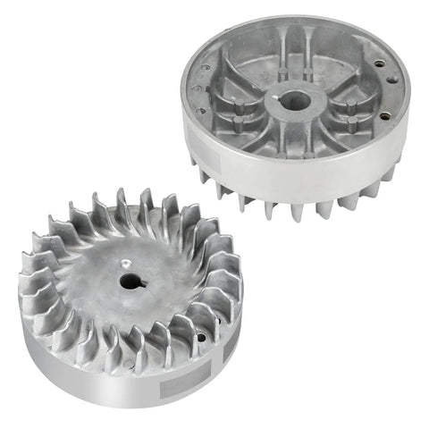 Beefed-Up Aluminum Flywheel 10K RPM For Predator 212CC 196CC 224CC Non Hemi Ghost Engines And GX160 GX200 Mini Bike Clones shown top view