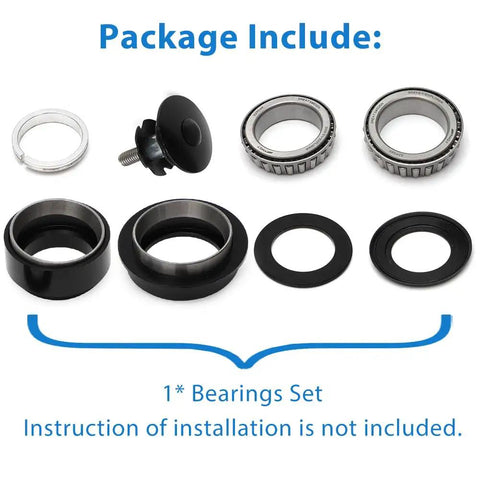 Components of Tapered Roller Bearing Kit For Sur Ron Light Bee X Headset And Fork Bearings With Head Tube Spacer Replacement Upgrade