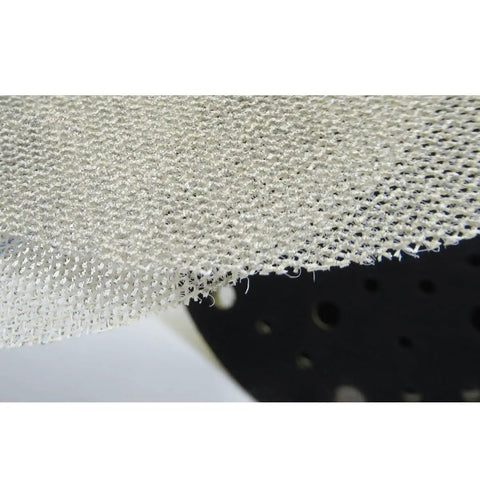 Premium 50 Pack Mesh Sanding Discs 198x70mm Dry Polishing With Hook Loop For Wood Metal Stone 320 Grit Dust Free Anti Clogging close-up of mesh surface