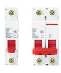 No Fuss 1P And 2P Din Rail Mcb Circuit Breaker Handling Overloads And Short Circuits Smoothly 6A To 63A Amps For 230V And 400V Panels Quick Slide In Mount Built Tough, featuring two compact circuit breakers.