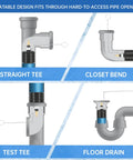 Image showing 2 Inch Rubber Test Ball Pipe Plug For Sewer Drain Leak Detection With Chain and Large Pull Ring in drains.