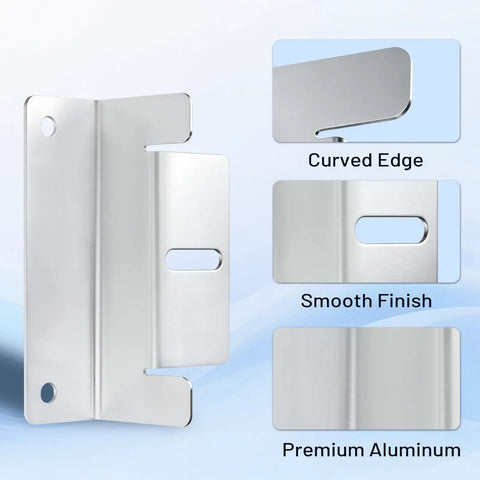 Detail view of aluminum bracket from 16 Piece Solar Panel Mounting Bracket Kit With Z Brackets Lightweight Aluminum Corrosion Free Construction Perfect For RVs Trailers Vans Yachts And Off Grid Roof Installations