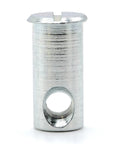 Rock Solid Replacement Flanged Cross Dowel Assembly Nuts Compatible With Ikea Part 121114 For Sniglar Myllra Cribs close-up view of zinc-coated metal nut.