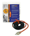 Preassembled 60 Foot Pipe Heating Cable with power cord and mounting hardware, ideal for preventing freezing and ice dams.