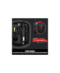 V20 Tire Inflator Portable Air Compressor with Cordless 120V Corded and 12V Car Adapter Modes, battery sold separately, parts visible