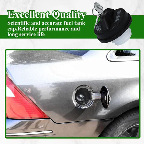 Locking Gas Cap With Key For Theft Prevention And Solid Seal, ABS Fuel Tank Cap on car