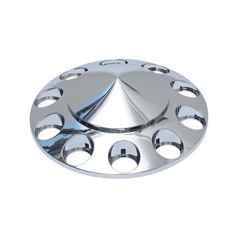 Chrome Plated Front Axle Cover Kit For Semi Trucks With Thread On 33mm Lug Nut Covers Removable Caps ABS Plastic Hub Caps Heavy Duty Build
