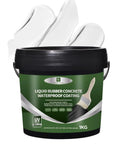 Tough As Nails Roof Waterproof Sealant And Liquid Rubber Membrane For Concrete Metal And RV Roofs With Self Leveling Formula That Catches Leaks Easy Peasy And Delivers Knockout Elastic Protection White Finish 1KG bucket with brush.