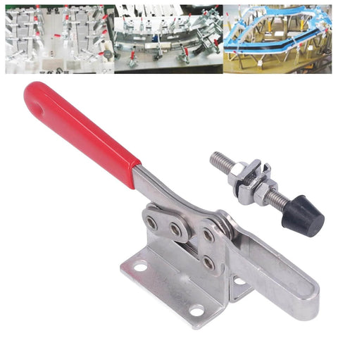 Stainless Steel Quick Toggle Clamp For Welding And Woodworking Positioning Clamp With Rock Solid Corrosion Resistant Metal Construction Anti Rust Durable Latch Action Soft Handle Cover For Easy Safe One Hand Operation